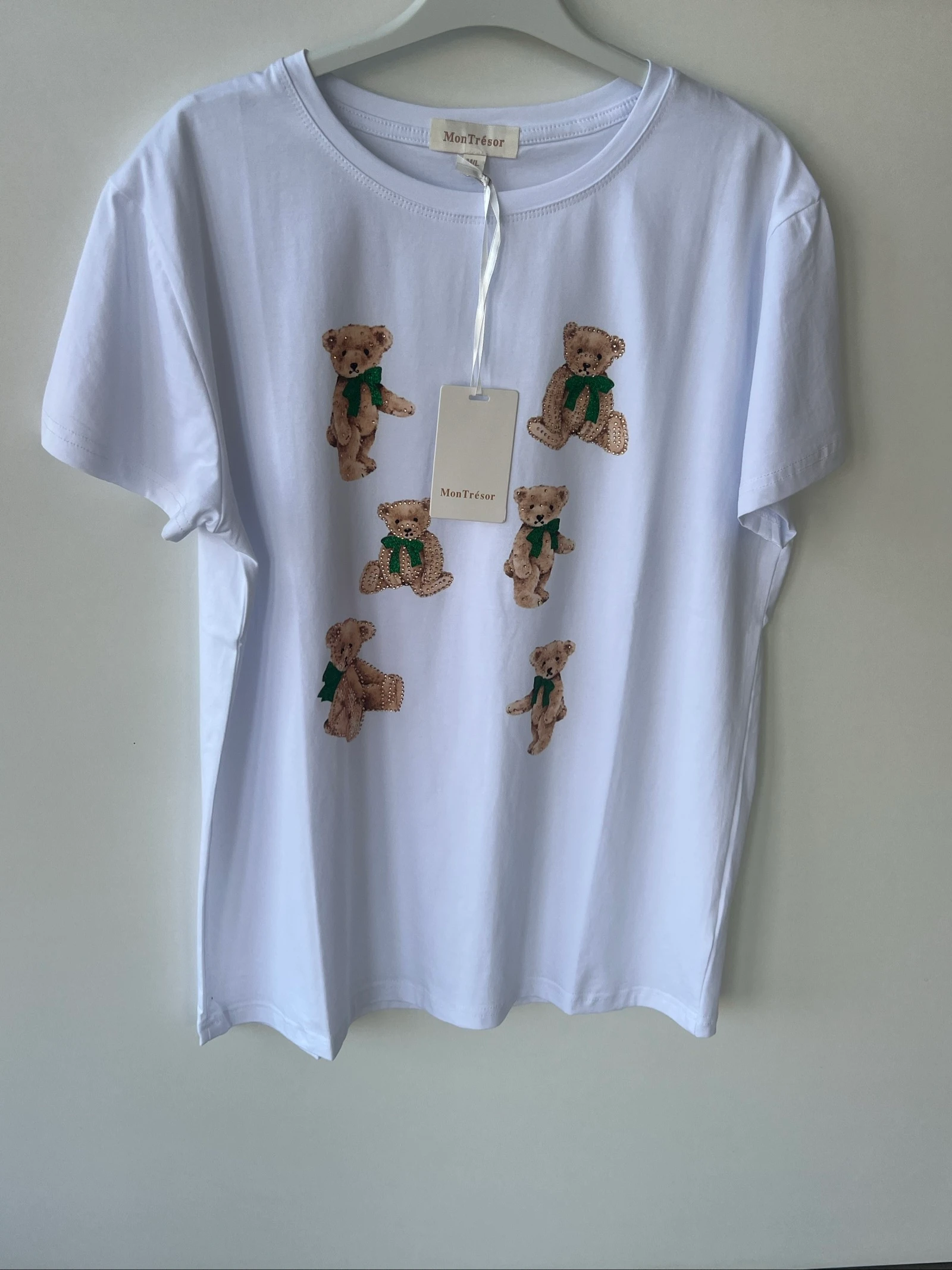 🧸 T-shirt branca com ursinhos M/L 🧸